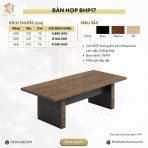 Bàn họp BHP17.1 240x120 - Vân gỗ đậm kết hợp Ghi - Ảnh 5