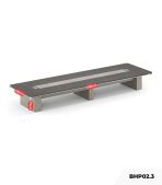 Bàn họp BHP02.3 600x180 - Vân gỗ kết hợp Ghi nhạt