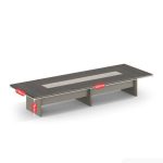 Bàn họp BHP04.1 320x130 - Vân gỗ kết hợp Ghi nhạt
