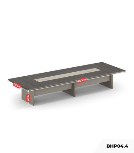 Bàn họp BHP04.4 480x160 - Vân gỗ kết hợp Ghi nhạt