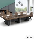 Bàn họp BHP05.3 400x150 - Vân gỗ đậm