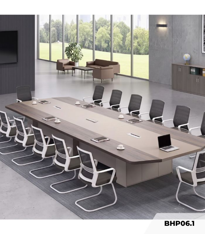 Bàn họp BHP06.1 360x200 - Vân gỗ kết hợp Be