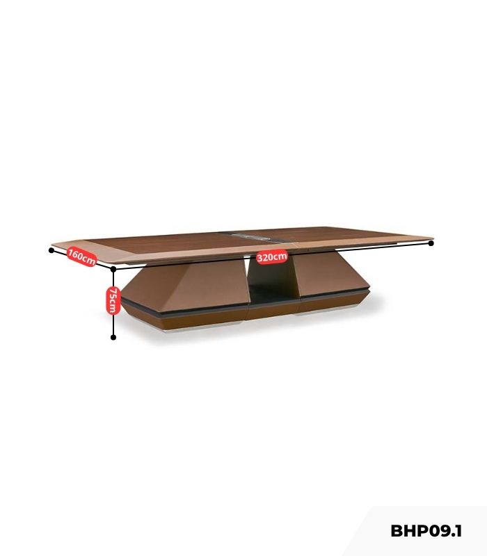 Bàn họp BHP09.1 320x160 - Vân gỗ đậm