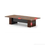 Bàn họp BHP10.2 280x120 - Vân gỗ đậm