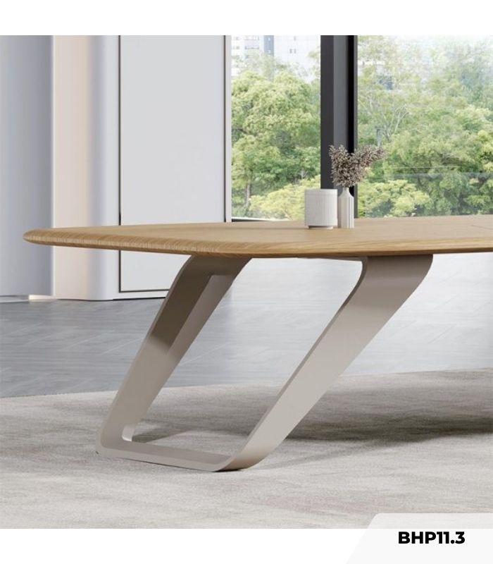 Bàn họp BHP11.3 450x140 - Vân gỗ nhạt