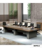 Bàn họp BHP12.4 450x150 - Vân gỗ đậm