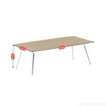 Bàn họp BHP13.4 240x110 - Vân gỗ nhạt