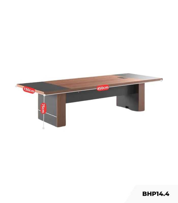 Bàn họp BHP14.4 450x150 - Vân gỗ kết hợp Ghi