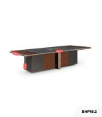 Bàn họp BHP18.2 360x138 - Vân gỗ đậm kết hợp Ghi