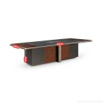 Bàn họp BHP18.2 360x138 - Vân gỗ đậm kết hợp Ghi