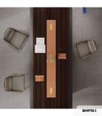 Bàn họp BHP19.1 240x120 - Vân gỗ đậm kết hợp Ghi đậm