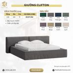 Giường Clifton Nhung 200 Ultra Grey - Ảnh 11