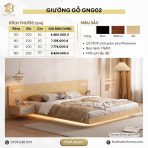 Giường bay gỗ GNG02.4 180x200 - Vân gỗ nhạt - Ảnh 3