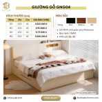Giường gỗ GNG04.1 120x200 - Trắng - Ảnh 4