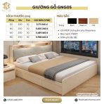 Giường gỗ GNG05.3 160x200 - Trắng - Ảnh 5