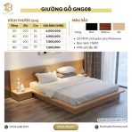 Giường bay gỗ GNG08.1 120x200 - Vân gỗ nhạt - Ảnh 3