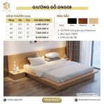 Giường bay gỗ GNG08.1 120x200 - Vân gỗ nhạt - Ảnh 3