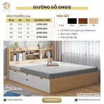 Giường gỗ GNG12.4 180x200 - Vân gỗ nhạt - Ảnh 4