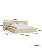 Giường Clifton Nhung 200 Danel Beige
