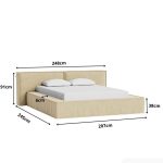 Giường Clifton Nhung 200 Danel Beige