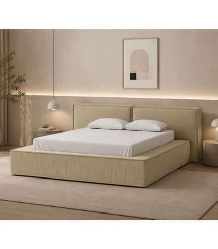 Giường Clifton Nhung 200 Danel Beige