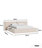 Giường Clifton Nhung 200 Danel Light