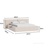 Giường Clifton Nhung 200 Danel Light
