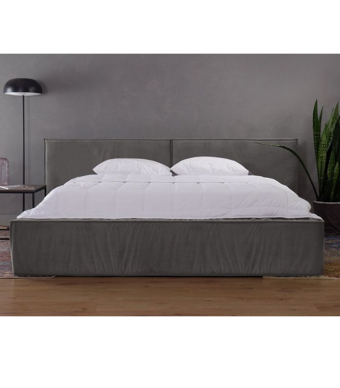 Giường Clifton Nhung 200 Ultra Grey
