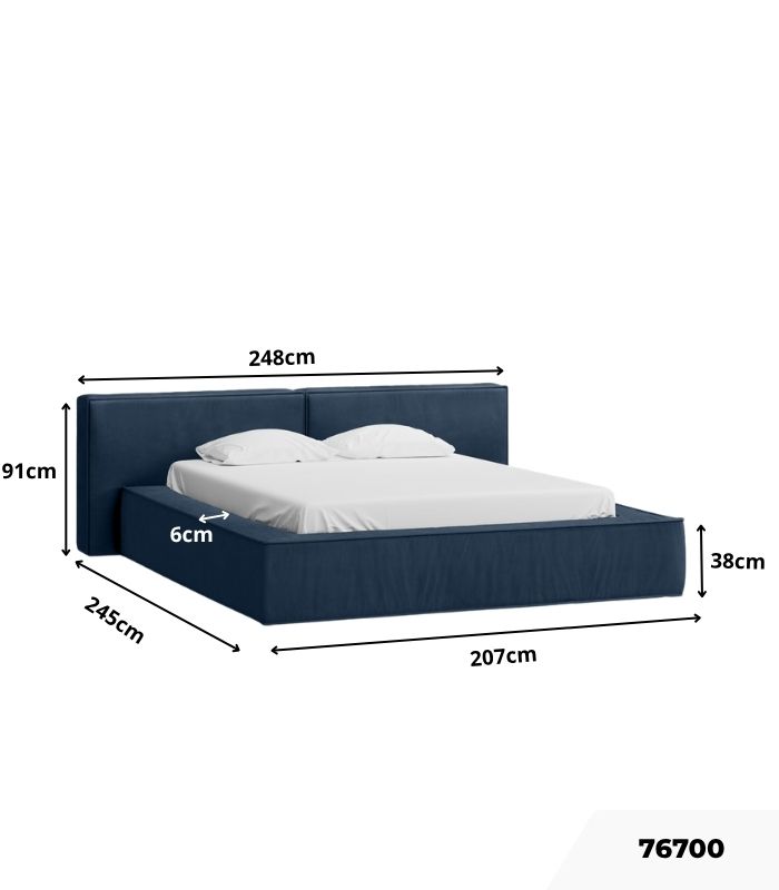 Giường Clifton Nhung 200 Ultra Midnight
