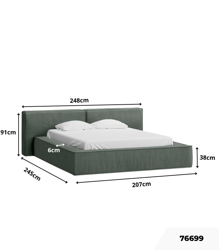 Giường Clifton Nhung 200 Ultra Olivia