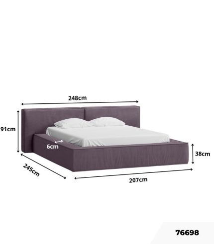 Giường Clifton Nhung 200 Ultra Plum
