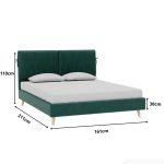 Giường Siteno Nhung 140 Danel Emerald
