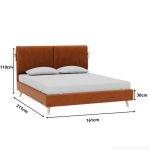 Giường Siteno Nhung 140 Danel Ginger
