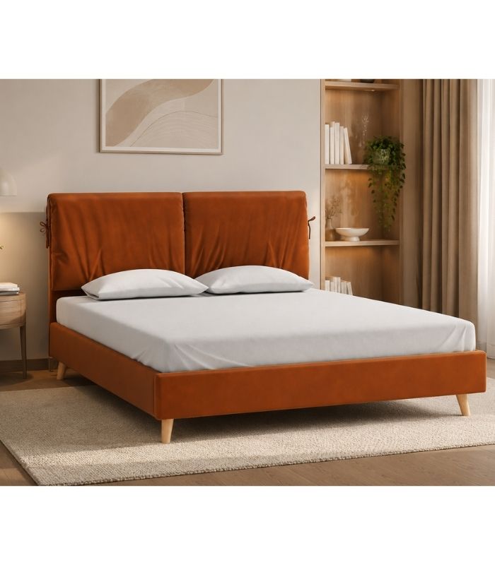 Giường Siteno Nhung 140 Danel Ginger