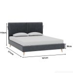 Giường Siteno Nhung 140 Danel Grafit