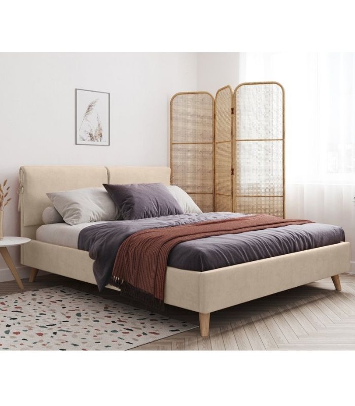 Giường Siteno Nhung 140 Gesta Beige