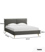 Giường Siteno Nhung 140 Gesta Stone