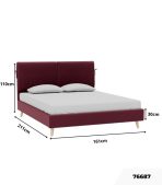 Giường Siteno Nhung 140 Ultra Berry