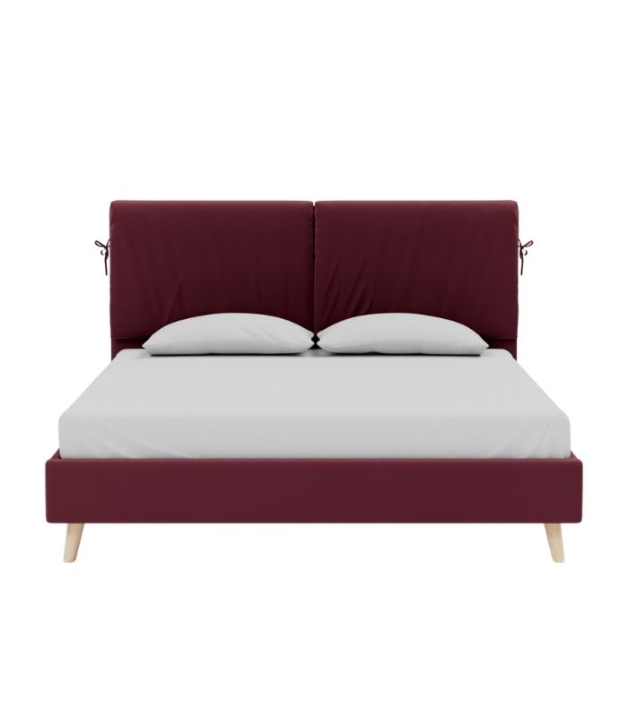 Giường Siteno Nhung 140 Ultra Berry