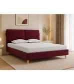 Giường Siteno Nhung 140 Ultra Berry