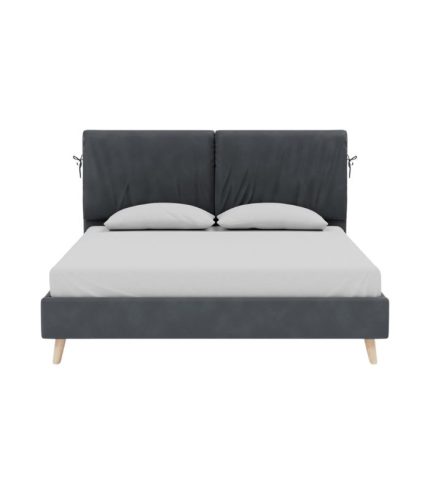 Giường Siteno Nhung 160 Danel Grafit