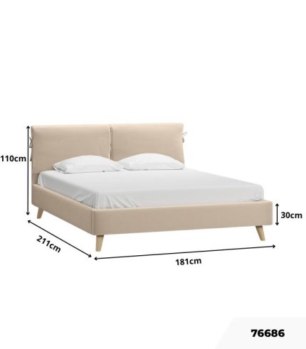 Giường Siteno Nhung 160 Gesta Beige