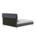 Giường Siteno Nhung 180 Danel Grafit