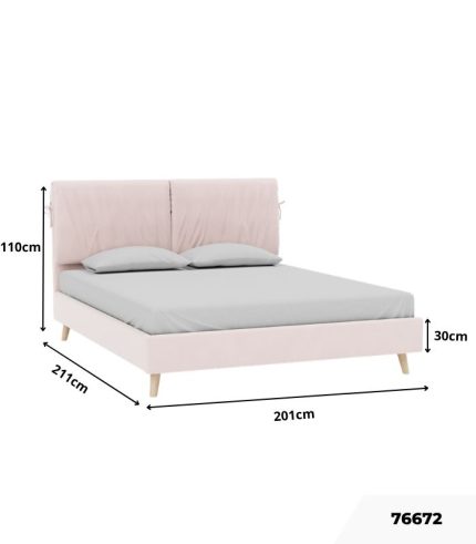 Giường Siteno Nhung 180 Danel Rose