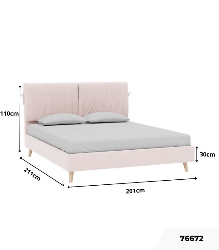 Giường Siteno Nhung 180 Danel Rose
