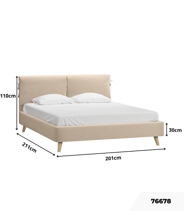 Giường Siteno Nhung 180 Gesta Beige