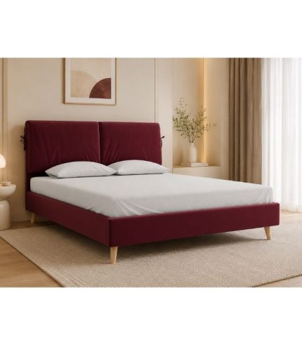 Giường Siteno Nhung 180 Ultra Berry