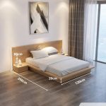 Giường bay gỗ GNG08.1 120x200 - Vân gỗ nhạt