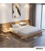 Giường bay gỗ GNG08.2 140x200 - Vân gỗ nhạt