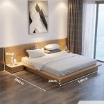 Giường bay gỗ GNG08.3 160x200 - Vân gỗ nhạt